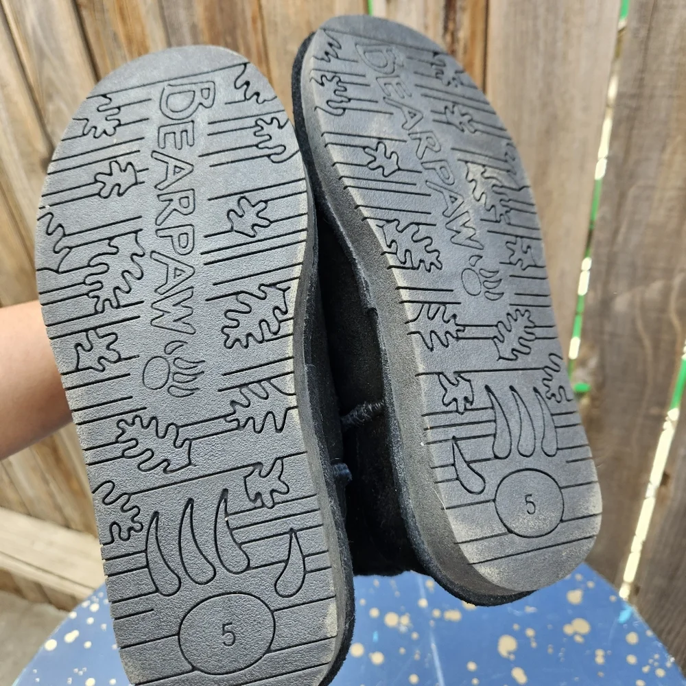 Bearpaw Black Suede Boots Women Size 5 - Picture 14 of 15